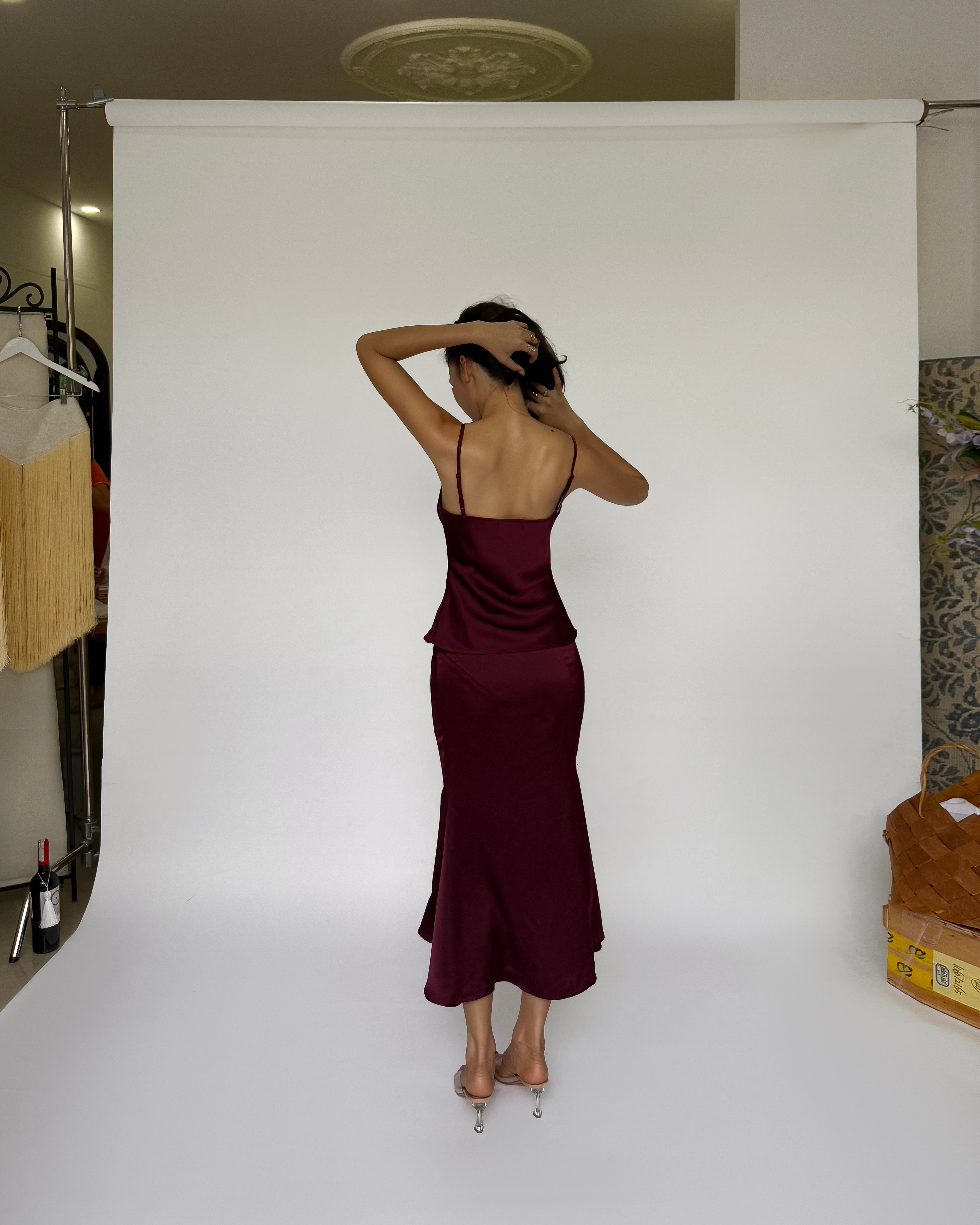 Vell Skirt - Burgundy