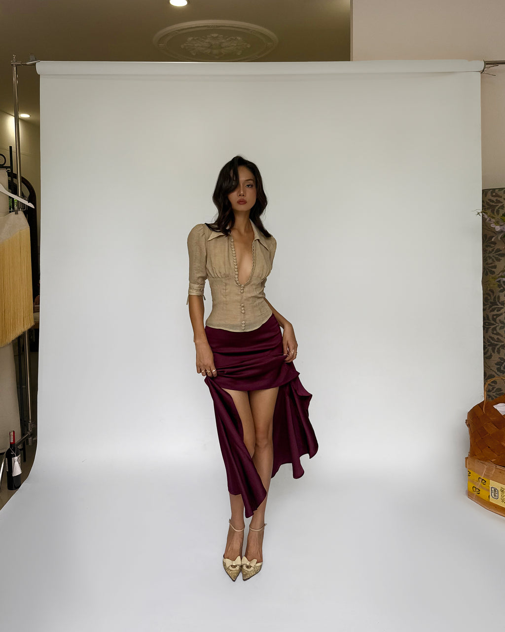 Liu Top With Liu Tassel Tie