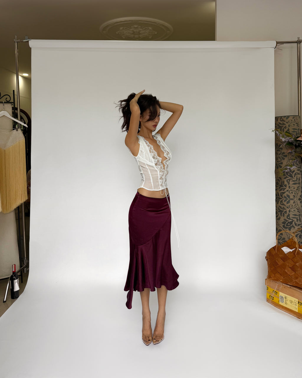 Crey Top -White
