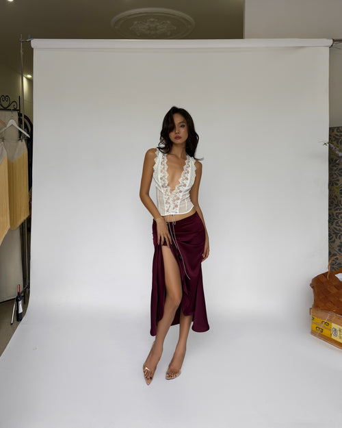 Crey Top -White