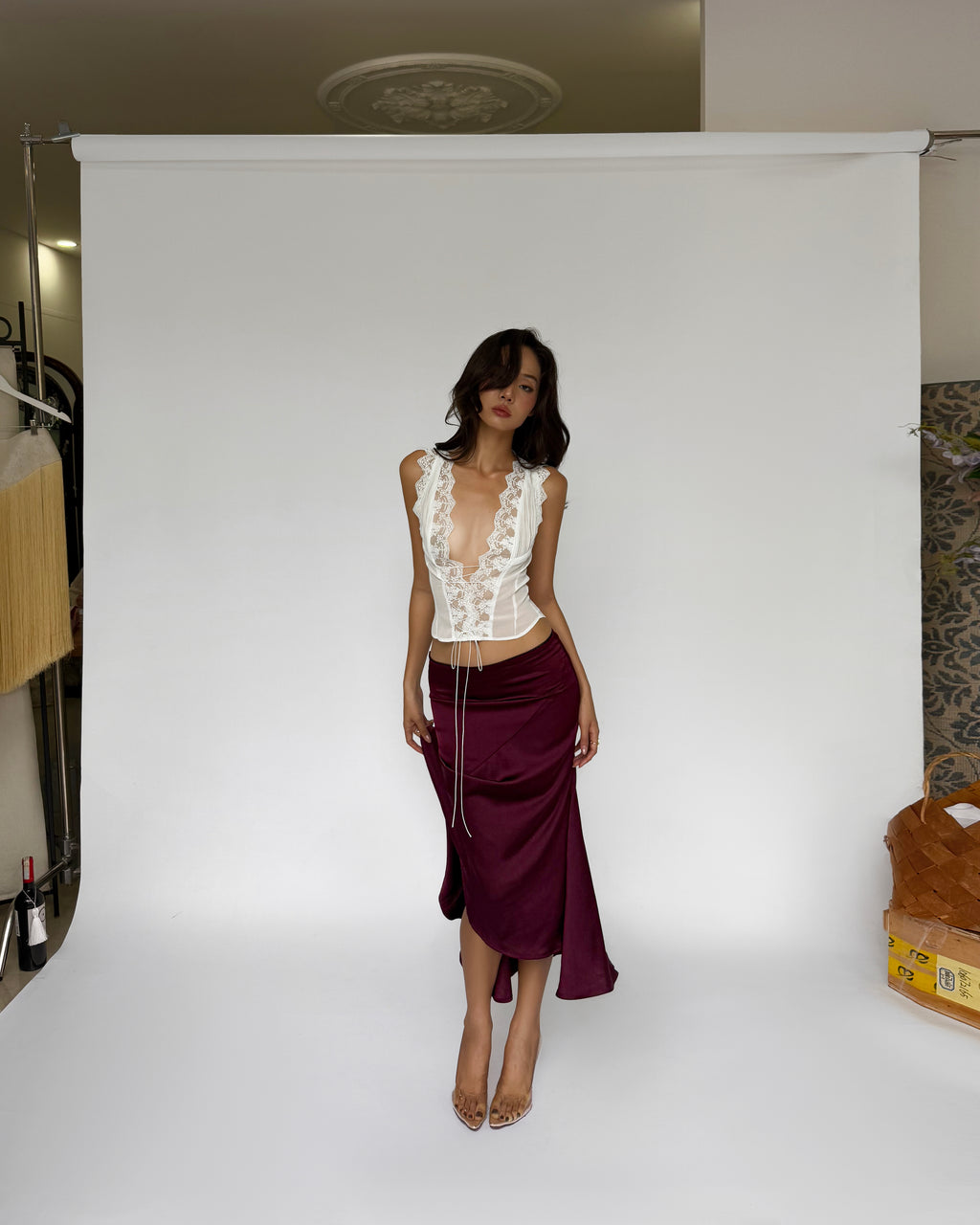 Crey Top -White