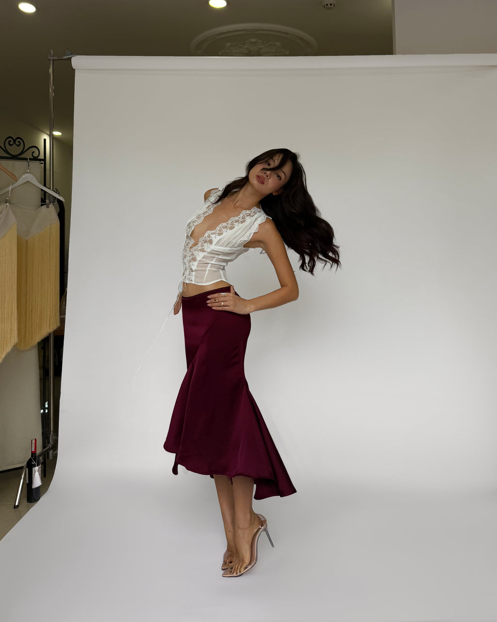 Crey Top -White