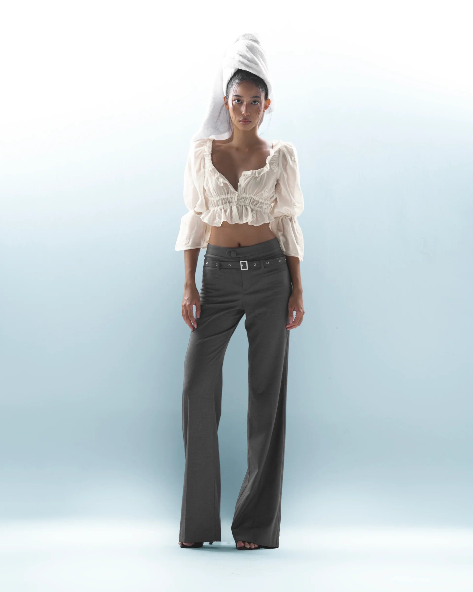 Rachel Pants with Tassel & Metal Logo Accesories